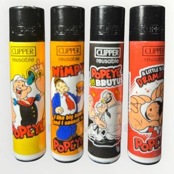 Popeye Clipper Feuerzeuge 4er Set